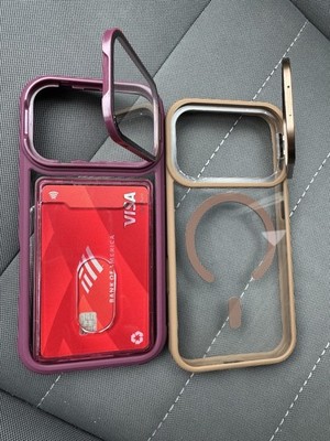 iPhone 17 Pro Case with Stash Stand/2 Cards Hold/MagSafe 2 Packs