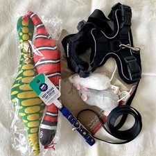 Lot NEW Cat Items- Harness Vest  Leash Set, Safety Collar, Couple Kinds of Toys