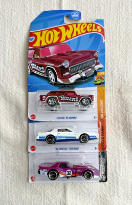 Hot Wheels Lot 3 55 Nomad 84 Pontiac Firebird Muscle Cars New Sealed