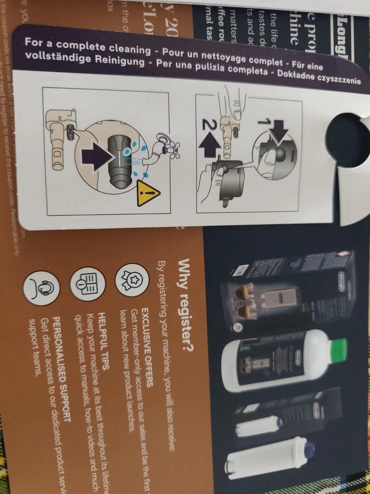 De'Longhi Kaffeevollautomat 1,8L 15 bar gebraucht mit OVP, Kratzern, Foto 3 von 5
