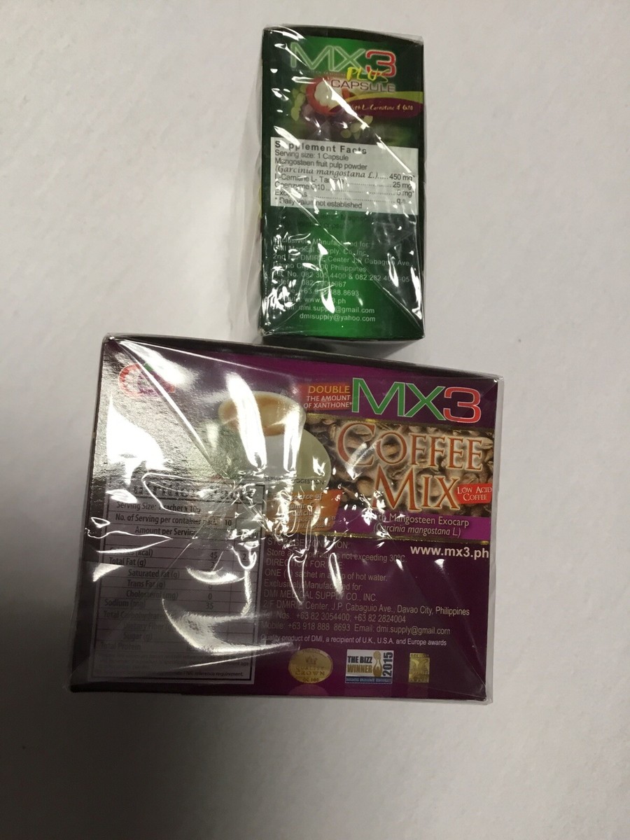1BOX OF MX3 PLUS 30 CAPSULES & 1BOX MX3 COFFEE 10 SACHETS W/ Free