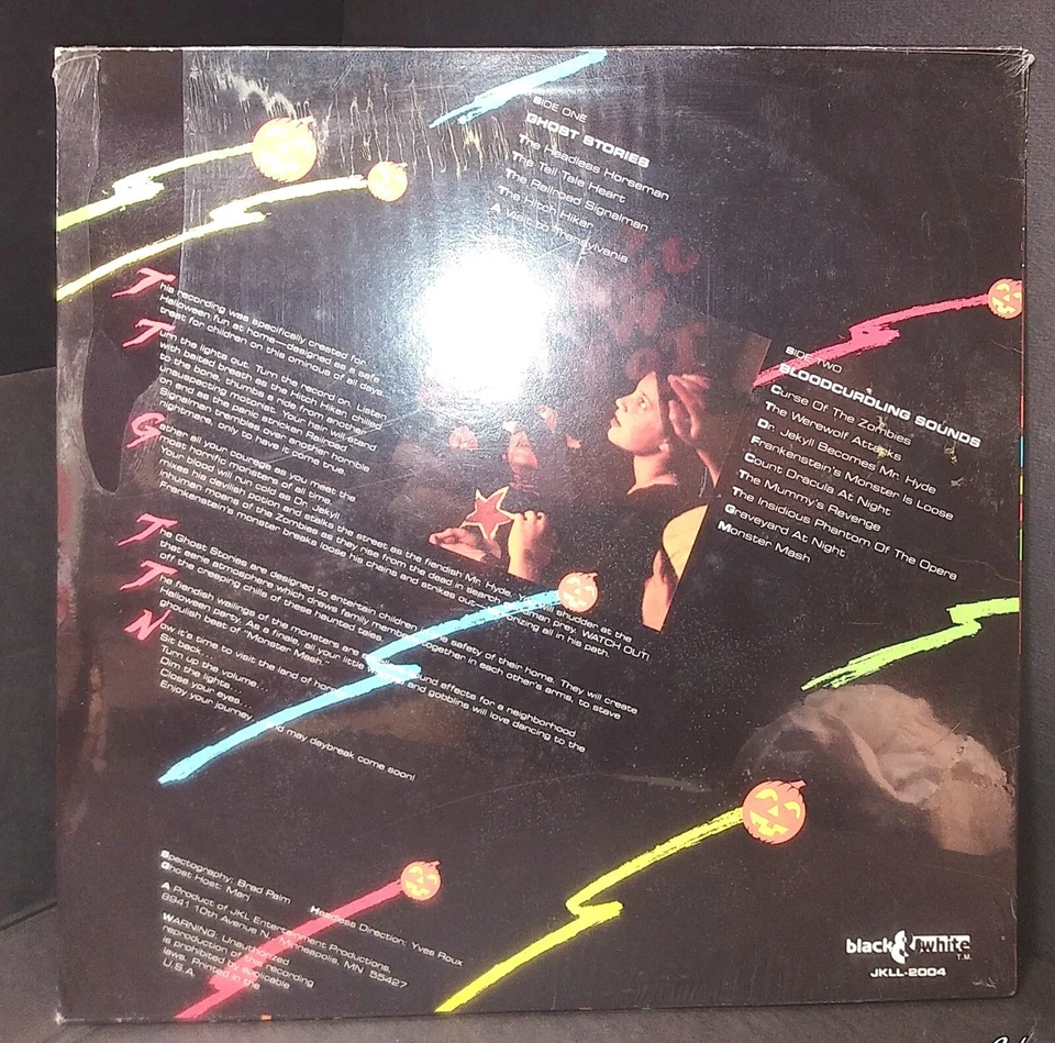 Vintage SEALED lp HALLOWEEN AT HOME Fiendish Wailing Spooky Stories 1980s horror - Image 2 of 2