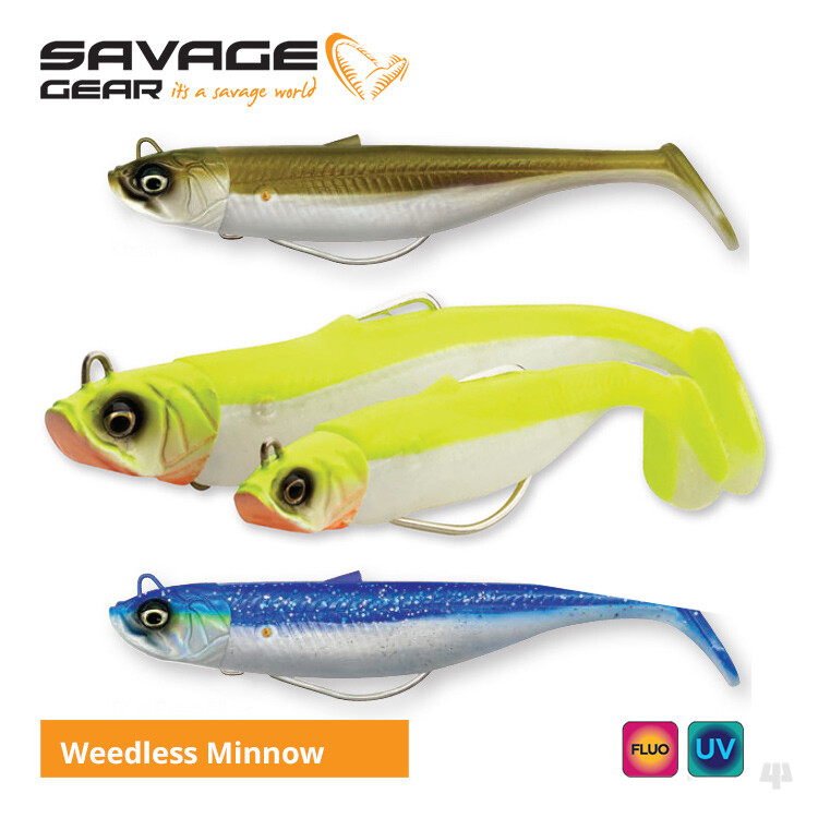 Savage Gear Weedless Minnow Lures Cod Bass Wrasse Pollock Sea