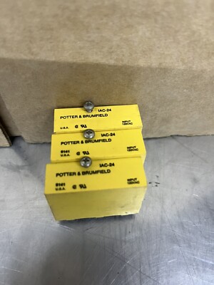 Lot Of 3 Potter Brumfield IAC-24 Relay 5 Pin Input 120VAC New Old Stock Made USA