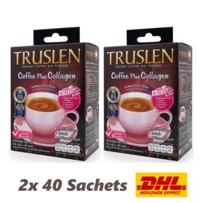 2x Truslen Coffee Mix Plus Kollagen Abnehmen Zuckerfrei Fettarm Abnehmen Körper
