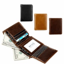 Leather Bifold Wallets for Men RFID Blocking ...