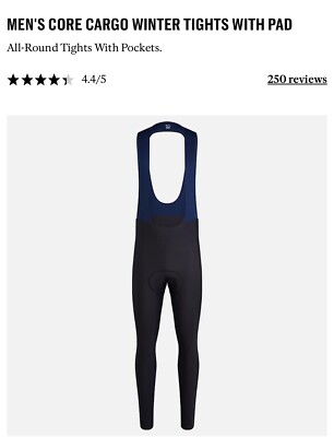 Rapha Cargo Winter Insulated Bib Tights, Size Medium (Herren), Navy Blue, UVP 165 