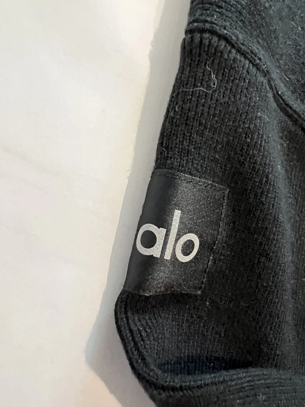 alo-yoga scholar knit cargo full zip hoodie