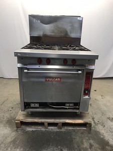 Vulcan GH45 4 Burner Natural Gas Stove Range, Stainless ...