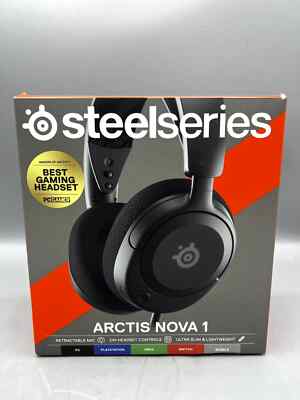 SteelSeries Arctis Nova 1 Over-Ear Gaming Headset - Black NEW Open Box