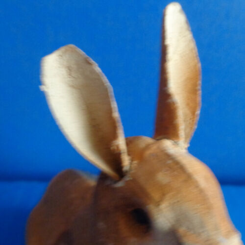 2 FIGURAS DE CONEJOS DE PASCUA DE PAPEL MACHÉ ALEMÁN DE COLECCIÓN - Imagen 11 de 11