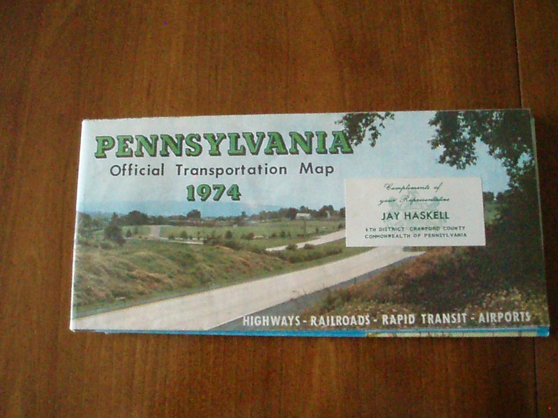 1974 Official Transportation Map of Pennsylvania
