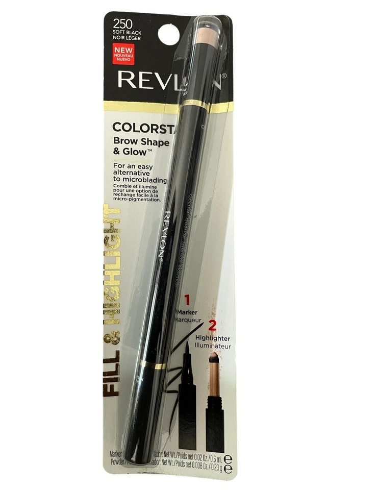 3 Packs Of Revlon Colorstay Brow Shape and Glow - 0.05oz (250 Soft Black) - Image 2 of 3