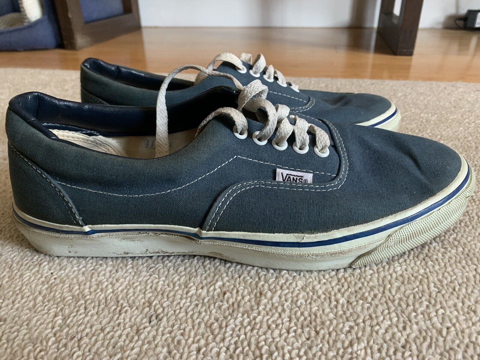 Vintage Vans Era Blue Made USA. Size 11 mens. SOLE HARDENED, AS-IS | eBay