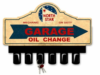 #ad #ad NORTH STAR GASOLINE 14quot; HEAVY DUTY USA MADE METAL KEY HANGER GAS ADVERTISE SIGN $82.50