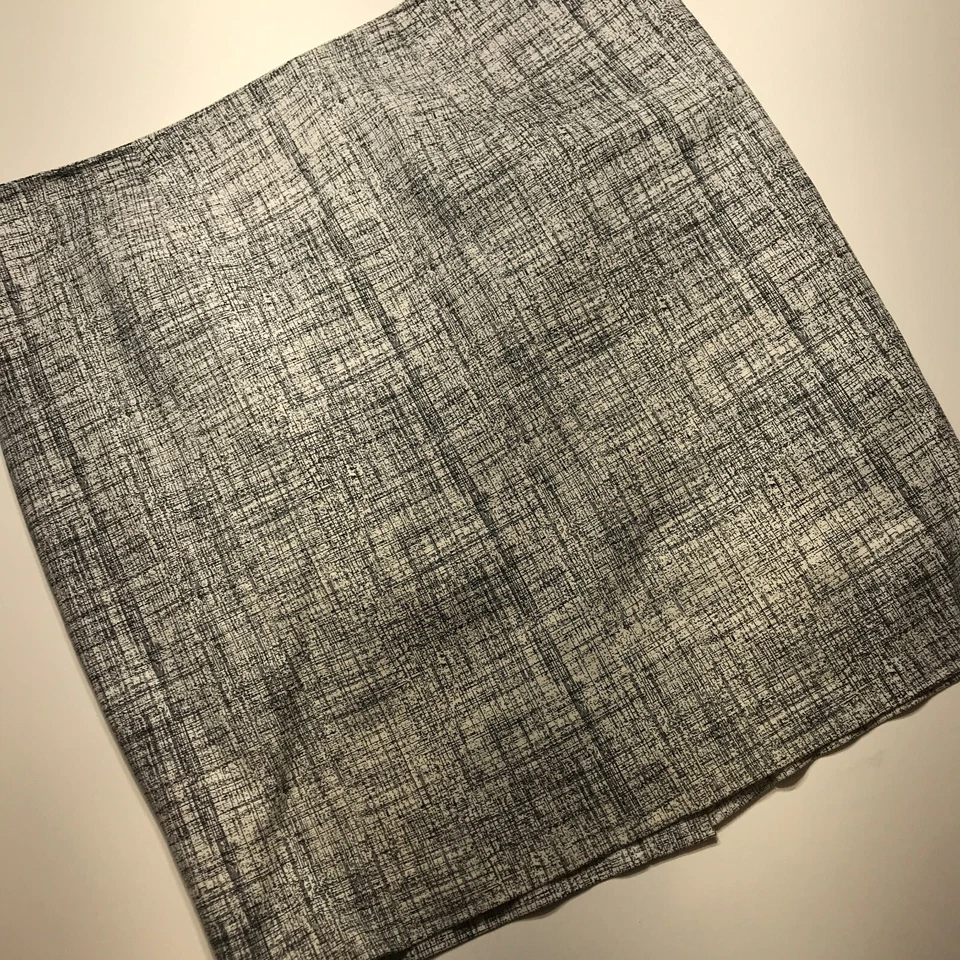 Женская черная белая хлопковая прямая юбка Katherine Barclay 20 дюймов размер 10 - Изображение 3 из 4