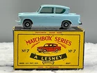 Vintage Moko Matchbox #7B Ford Anglia 1961,S.P.W N,Mint in “C”box all original.