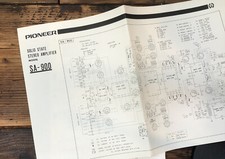 Pioneer SA-900 Amplifier Large Fold Out Schematic Original 