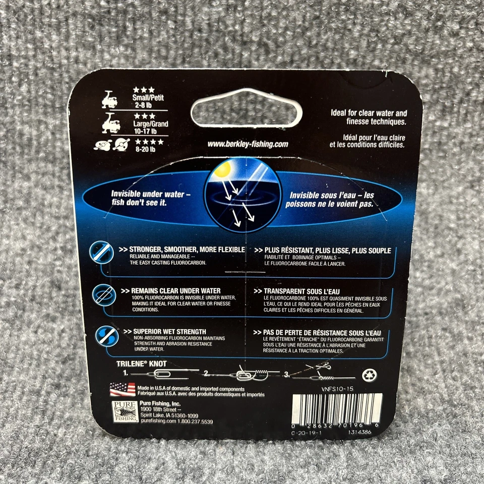 Berkley Vanish Fishing Line (250 yds) - Clear 10lb - Image 2 of 2