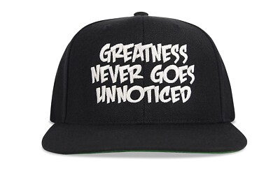 Brklyn Fit : GREATNESS NEVER GOES UNNOTICED (BLACK/WHITE) - SNAPBACK
