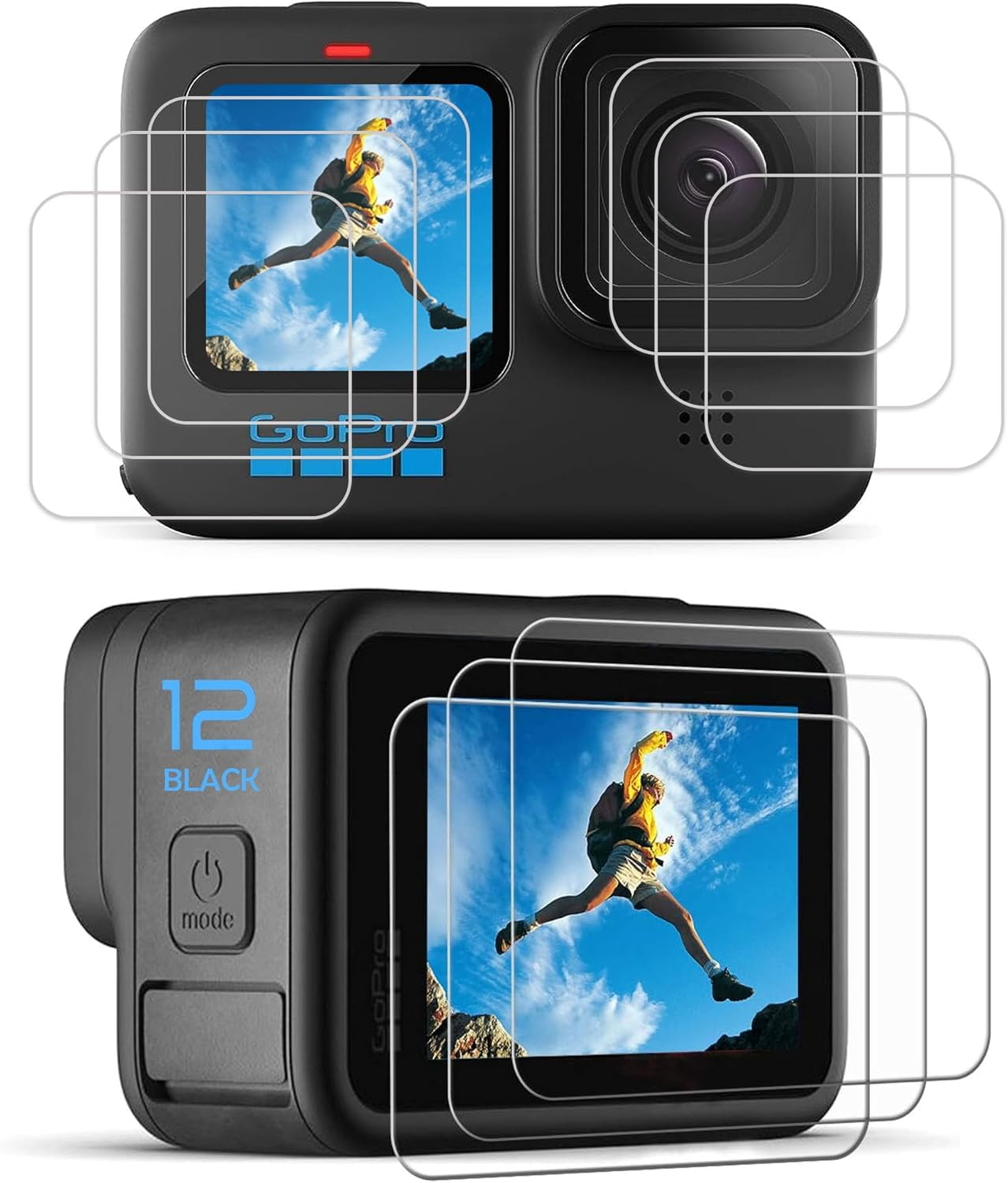 Screen Protector for GoPro Hero 12/11/10/9 Black with Camera Lens Protector-image