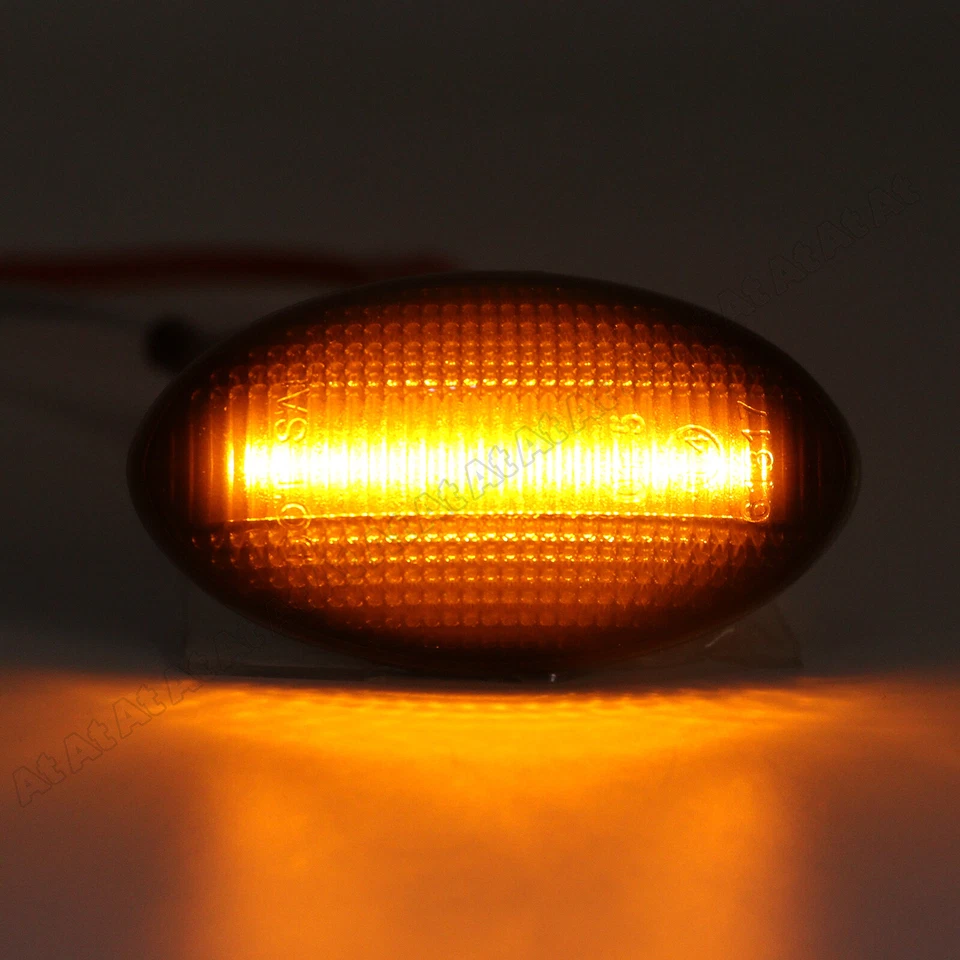 2x Intermitentes laterales LED para BMW MINI Cooper R50 R53 hatchback R52 descapotable NEGRO - Imagen 2 de 4