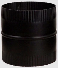 IMPERIAL BM0047 6" Dia. STARTER JOINT CONNECTOR UNION 24 Ga Black Stove Pipe