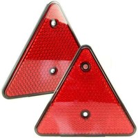 2X Reflektor Dreieck RüCkstrahler Rot Katzenauge AnhäNger LKW E-PrüFzeichen