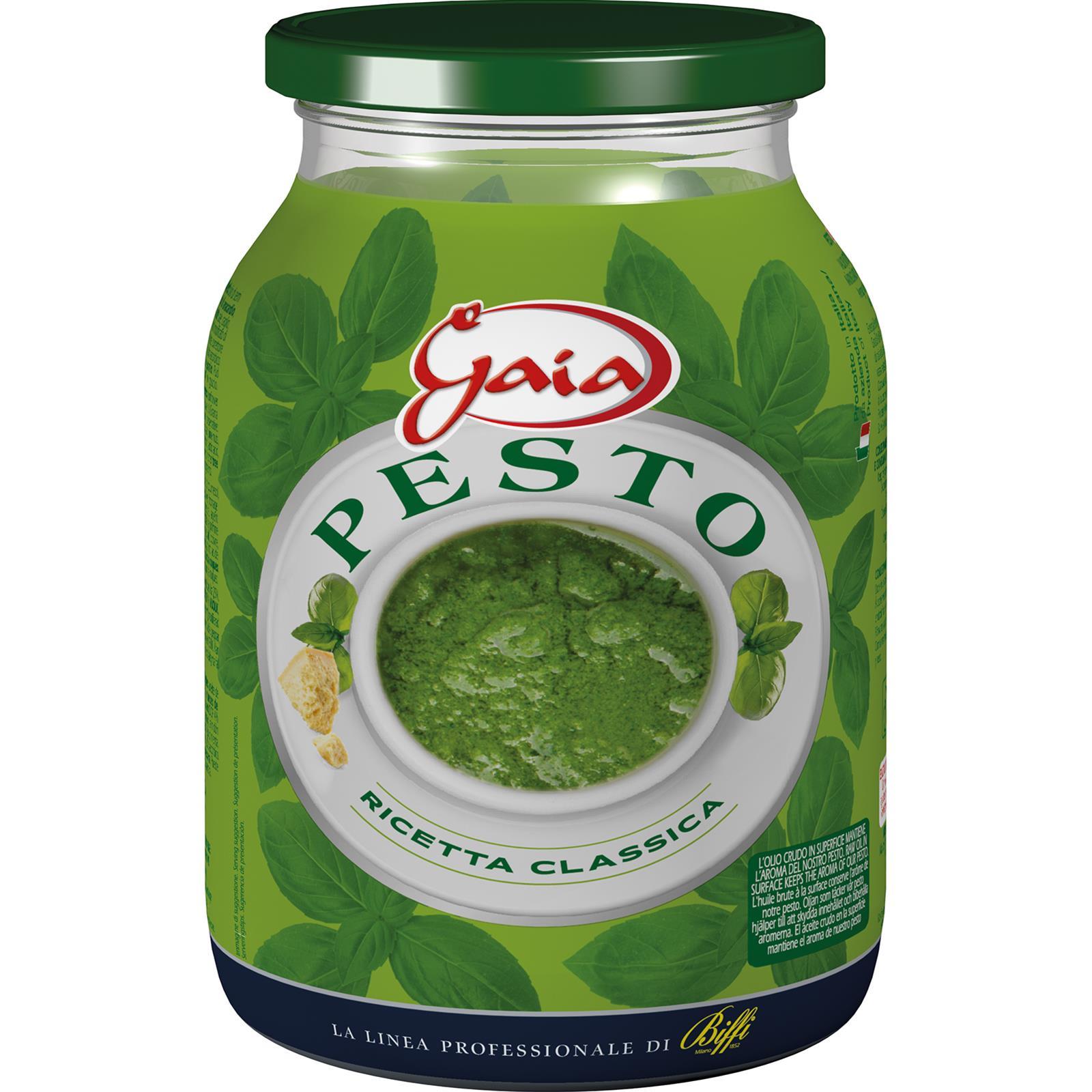 PESTO GENOVESE GAIA RICETTA CLASSICA VASO 980 GR BASILICO SALSA PANINI PIZZA