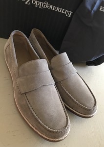 Nuevo $595 Ermenegildo Zegna Gamuza Mocasines Zapatos MD Beige 6.5 nos EU  (39.5) Italia | eBay