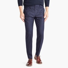 J.Crew Ludlow Suit Pant in Italian Windowpane Wool 31/30 225