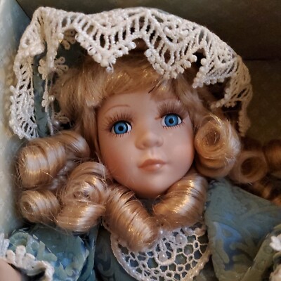 NIB Classic Treasures Animated Hand-Painted Porcelain Doll Sound
