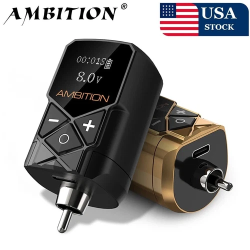 Ambition 1800mAh or 2400mAh RCA Interface Wireless Tattoo Battery Power Supply - product listing photo