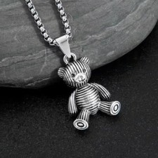 Women's Fashion Jewelry Teddy Bear Pendant Necklace 24" Chain 62