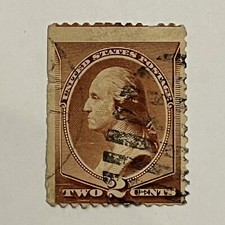 ERROR 1883 U.S. 2C STAMP #210 SIGNIFICANT VERTICAL MISPERF