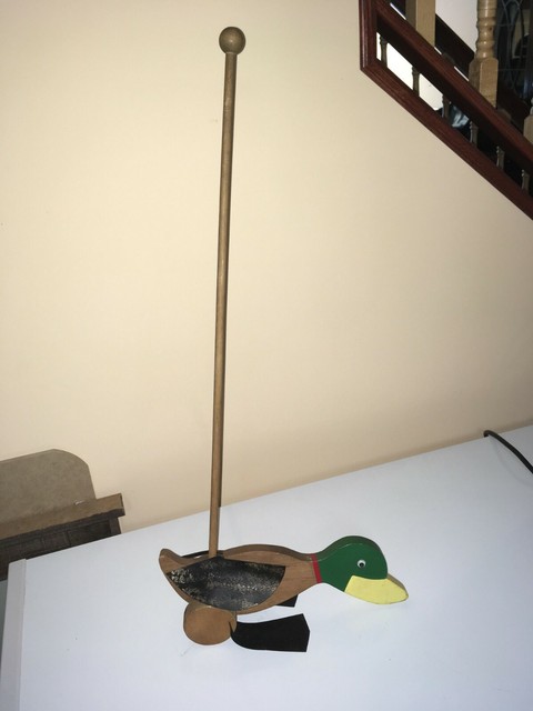 vintage wooden duck pull toy