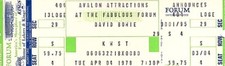 DAVID BOWIE 1978 ISOLAR II UNUSED FABULOUS FORUM CONCERT TICKET No. 3 / EX 2 NMT