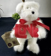 Boyds White Plush Love Bear 8" Jointed