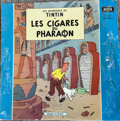 Tintin Hergé Les Cigares du Pharaon French DECCA 2-sided LP 33 | eBay