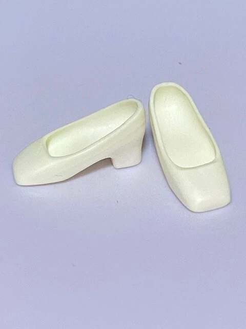 Barbie Francie 2005 reproducción blanco punta cuadrada tacones zapatos Foto 2 de 2