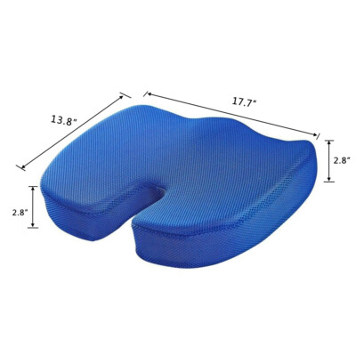 Memory Foam Seat Cushion Low Back Pain Orthopedic Sitting Pad for Office Chair