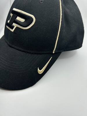 Nike Legacy 91 Dri-Fit Black Baseball Cap Purdue Boilermakers EUC Boiler Up Nike Purdue Boilermakers Hat Mens Strapback Black Dri-Fit  main image 3
