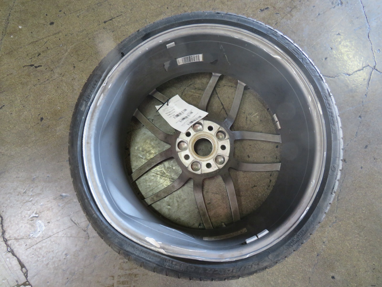 Lamborghini Huracan, LP 580, Front Wheel, Used, Bent/Damaged, P/N 4T0601017AQ