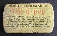 VOLO PEP ENERGISED PETROL UPPER CYLINDER LUBRICANT TREATMENT TABLETS VINTAGE TIN