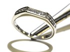 14k white gold .72ct VS H princess diamond channel set wedding band ring 3g 6.25 — photo 7
