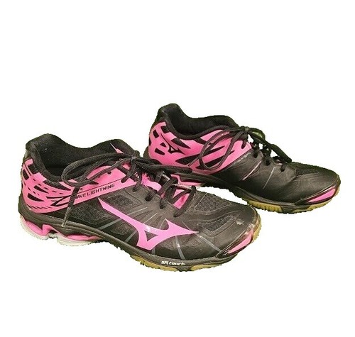 Mizuno Wave Tornado 9 Volleyball Shoes White Purple Women's Size