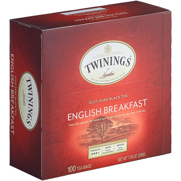 Bolsas de té para desayuno inglés Twinings - 100/caja