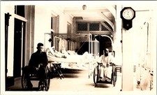 Mint USA WW1 Postcard RPPC Us Army Soldiers Porch on Ward D