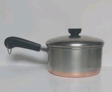 Revere Ware 1801 2 Qt. Sauce Pan Pot Copper Clad  Lid 1998 Clinton,ILL USA