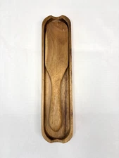 Mad Hungry Spurtle & Rest 2 pc Set Acacia Wood Cooking Utensil Spatula Natural